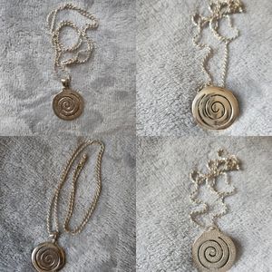 Sterling Silver chain with spiral pendant